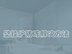 壁挂炉防冻的最佳方法（守护暖冬）