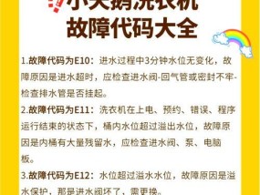 创维洗衣机E1故障代码意义及处理方法解析（了解创维洗衣机E1故障代码的含义）