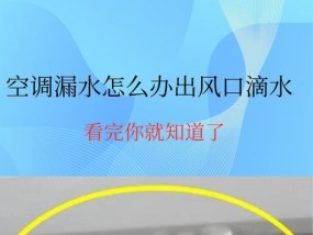 解决空调叶片滴水问题的方法（有效解决空调滴水问题的实用技巧）