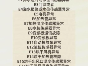 TCL洗衣机跳E2故障代码解决方法（了解E2故障代码并进行维修）