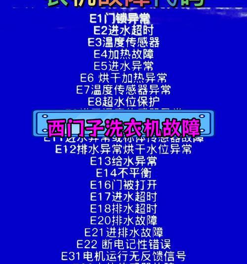 洗衣机显示E5故障代码及处理方法（了解E5故障代码并采取适当措施解决问题）  第2张
