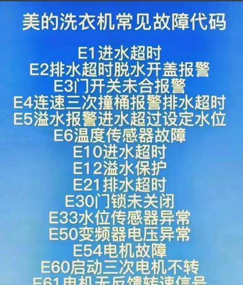 创维洗衣机E1故障代码意义及处理方法解析（了解创维洗衣机E1故障代码的含义）  第2张