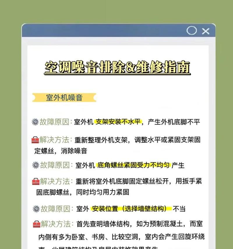 变频空调噪音问题的原因与解决方法（探究变频空调噪音产生原因以及有效的噪音处理方法）  第2张