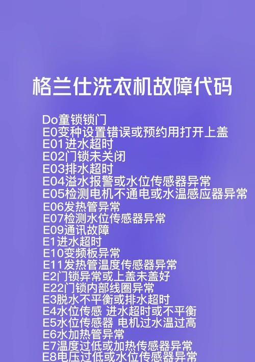 容声洗衣机故障代码E1的解决方法（洗衣机显示故障代码E1是什么意思）  第2张