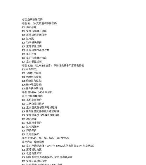 春兰空调故障代码88的原因及维修方法（解读春兰空调故障代码88）  第2张