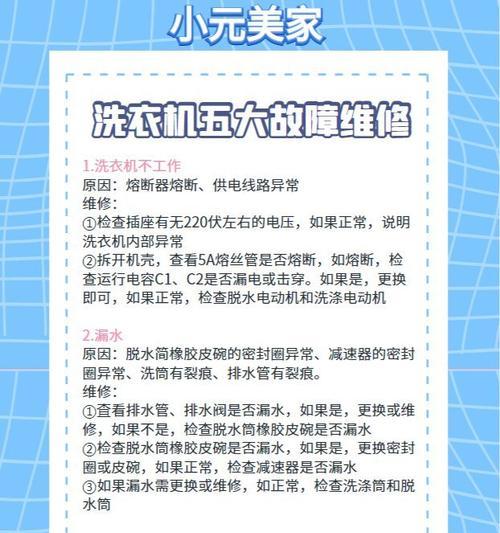 威力滚筒洗衣机故障E5的解决方法（详细介绍E5故障的原因及维修办法）  第1张