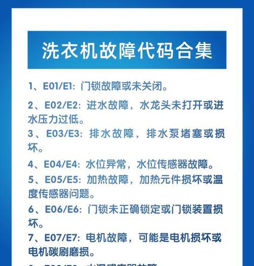 夏普洗衣机E2故障及常见故障维修方法（了解夏普洗衣机E2故障）  第1张