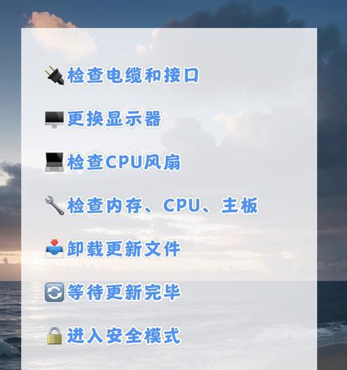 显示器黑屏无法显示？快速排查与解决方法是什么？  第3张